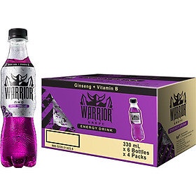 Nước tăng lực Warrior Vị Nho chai 330 ml _Bổ sung vitamin Tăng cường sức khỏe_Tỉnh táo tập trung