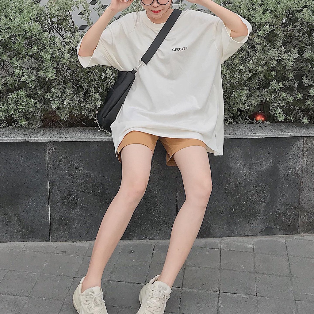 Áo Phông Nữ Form Rộng Cổ Tròn Áo Thun Nữ Tay Ngắn Chất Liệu Cotton Phong Cách Hàn Quốc Họa Tiết Chữ Sau Lưng CIR 1535