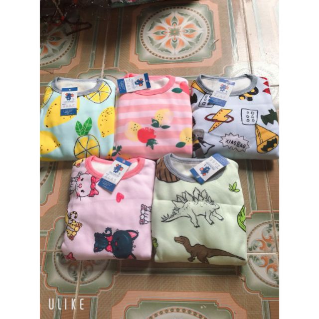 Set 5 bộ nỉ bông ấm áp cho bé 4-14kg