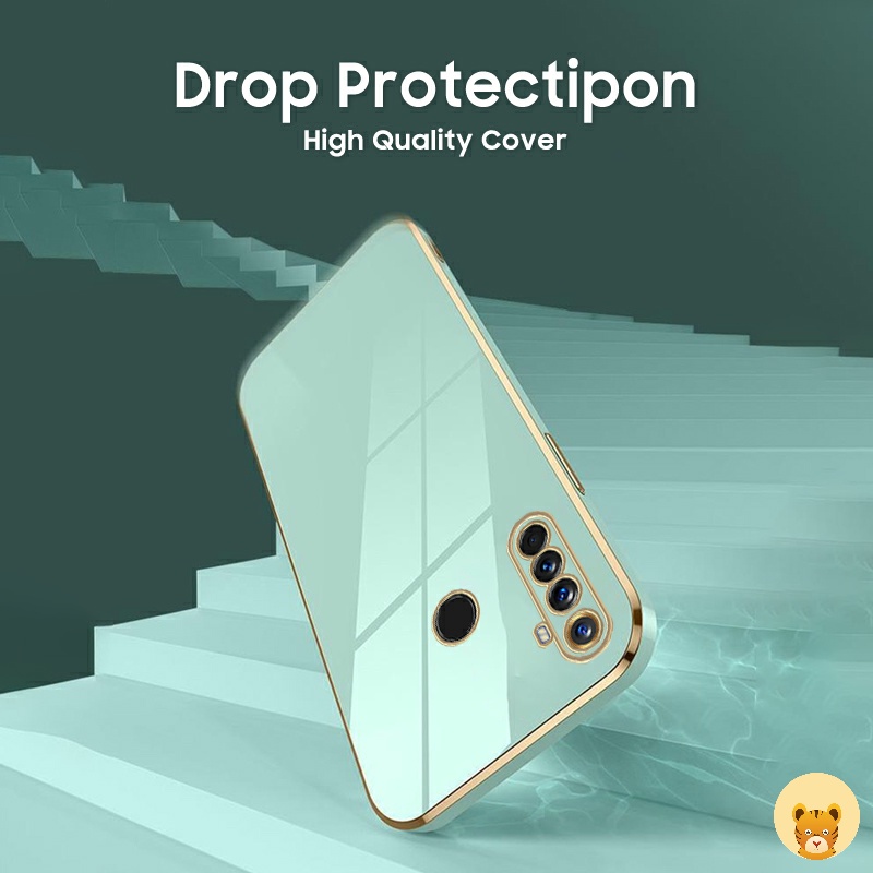 Ốp Điện Thoại Mạ Điện 5 Màu Sang Trọng Đơn Giản Dành Cho Realme 5 Case 5i C3 6i 6 5S 6S 6 Pro 7S