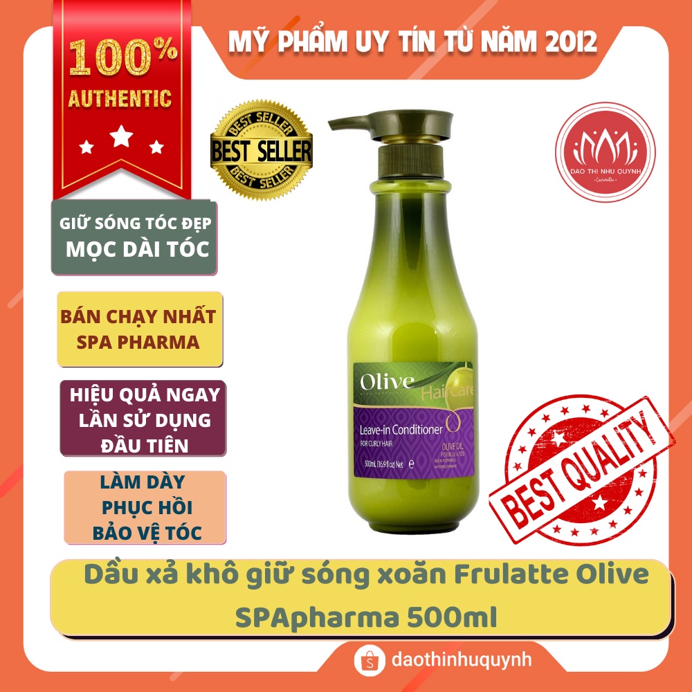 Dầu xả khô giữ sóng xoăn Spa Pharma Frulatte Olive Leave In Conditioner For Curly Hair 500ml