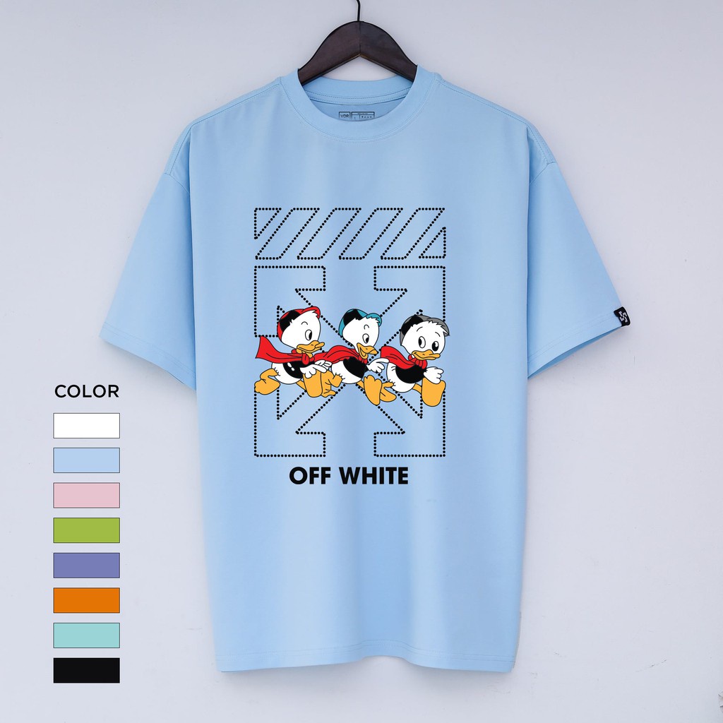 Áo thun unisex Off White Ducky, áo form rộng tay lỡ ( V85 )