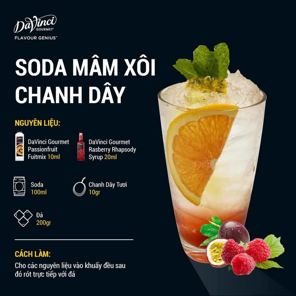 Mứt chanh dây / Passionfruit Fruitmix - DaVinci Gourmet 1L