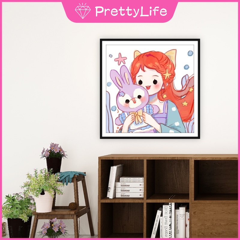 Bộ Tranh Đính Đá 5D Tự Làm Hình Nhân Vật Disney 30x30cm