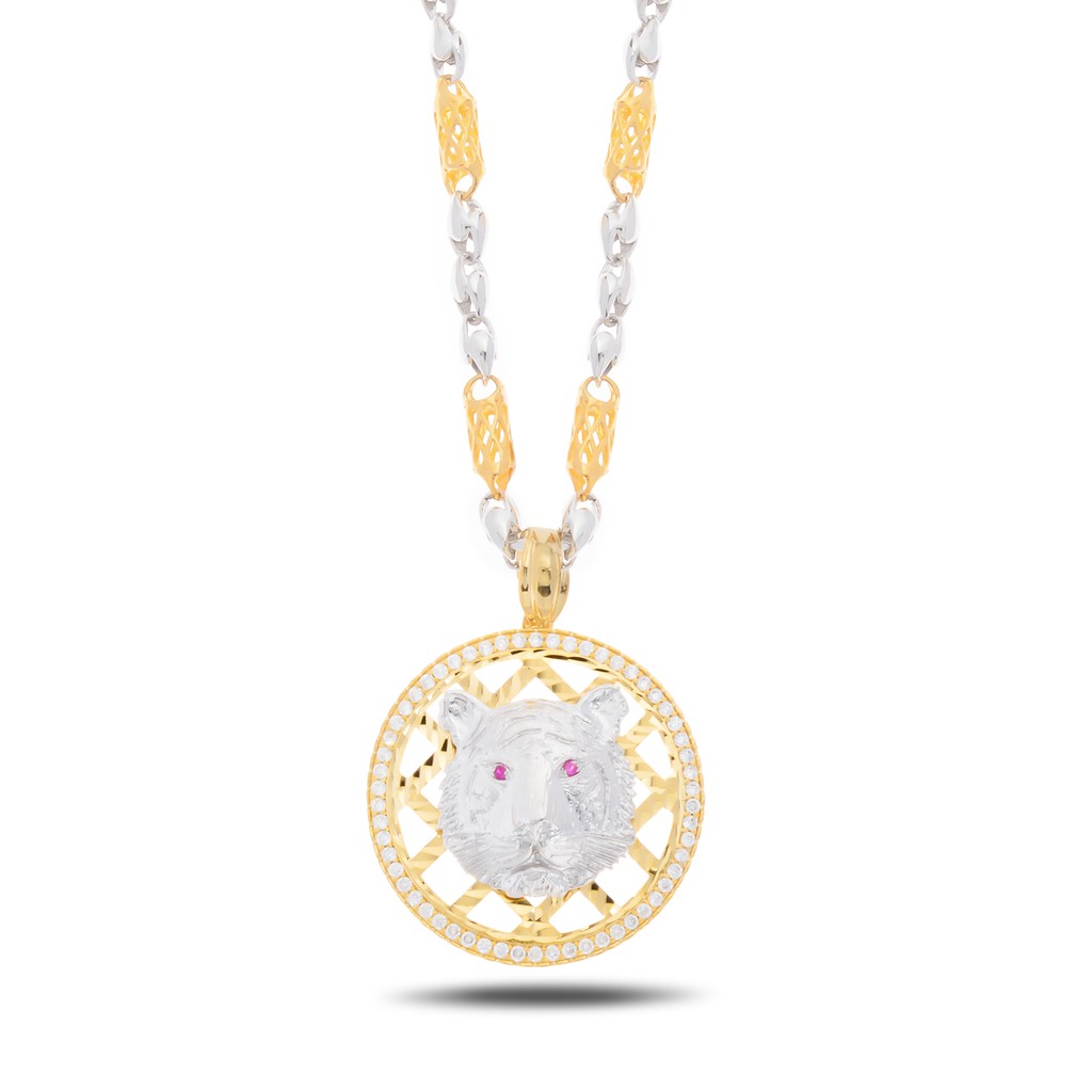 Mặt dây chuyền Mặt highlight Hình Dầu Con Báo Mạ Vàng 18K Cao Cấp UHA - Hàng Mới Về ( Giá Tốt Nhất ) MDC240027-M160