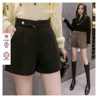 Quần Sooc Nữ,Quần Đùi Cạp Cao Chất Liệu Vải Tuyết Mưa - Đủ Size Từ 40 - 70kg ( S01 ) New
