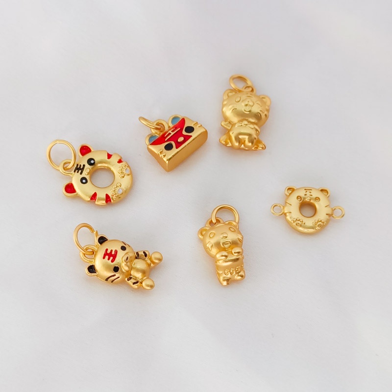 Mặt Dây Chuyền Hình Con Hổ Nhỏ Mạ Vàng 18K Dễ Thương