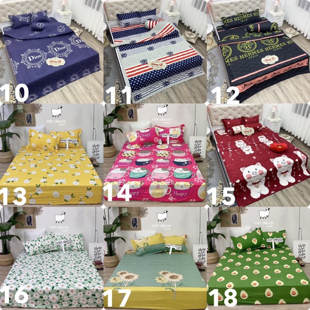 BỘ CHĂN GA GỐI SÉT 4 MÓN GA GỐI POLY COTTONG( được chọn mẫu+ xem hàng) | BigBuy360 - bigbuy360.vn