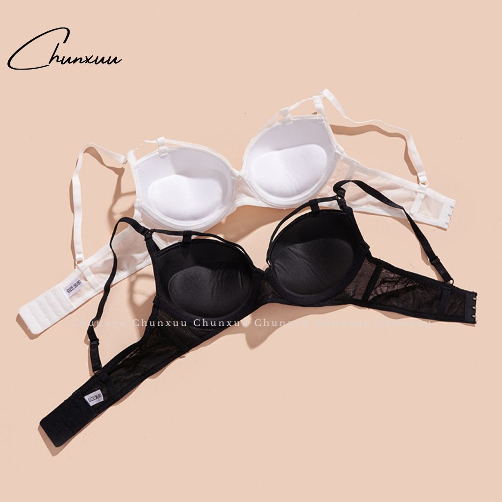 Áo lót nữ đệm dày nâng ngực CHUNXUU, có gọng quả tròn siêu nâng đẩy, phối ren sexy quyến rũ - AV34