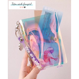 Bìa Planner nhựa dẻo Hologram trong suốt 6 còng size A5 A6 A7