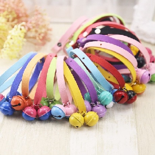 [Mã PET1504 giảm 8% đơn 300K] VÒNG CỔ KÈM 2 CHUÔNG CHO THÚ CƯNG CHÓ MÈO Chất liệu da mềm rộng 1cm