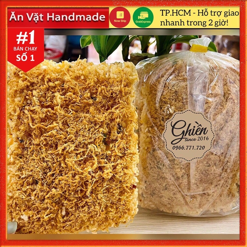 Cơm cháy chà bông thượng hạng gói 250gram, Đồ ăn vặt Sài Gòn