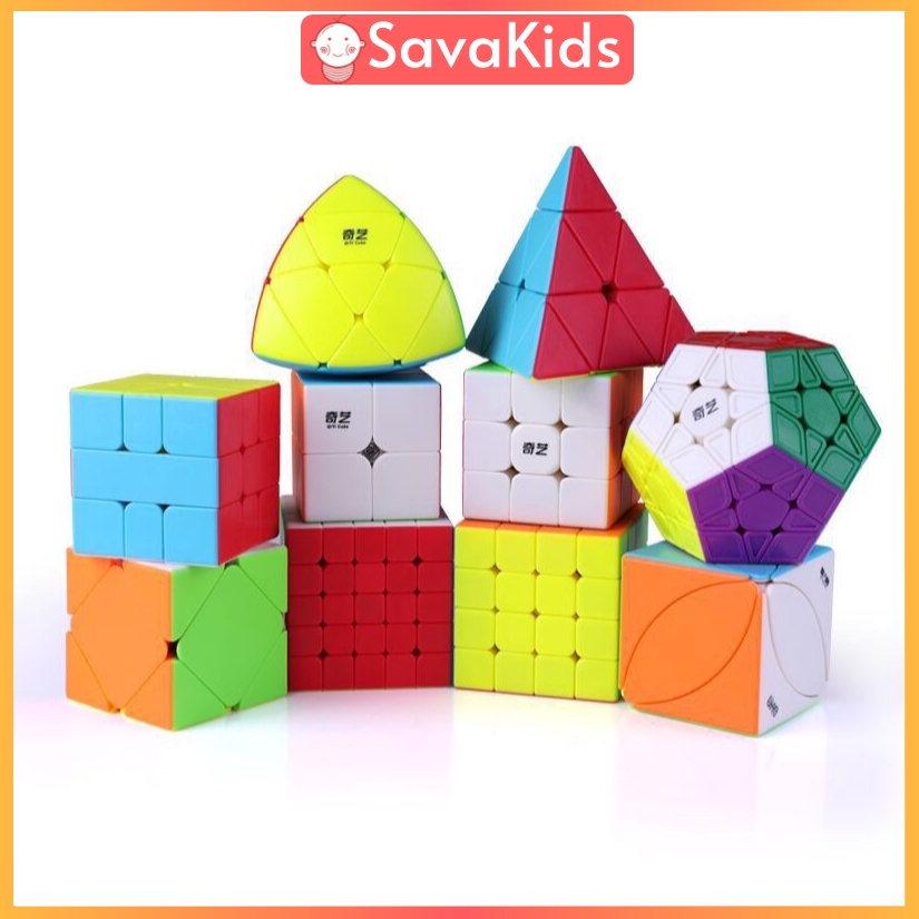 Bộ Sưu Tập Khối Rubik 2x2 3x3 4x4 5x5 Tam Giác Biến thể không viền cao cấp QiYi SAVAKIDS