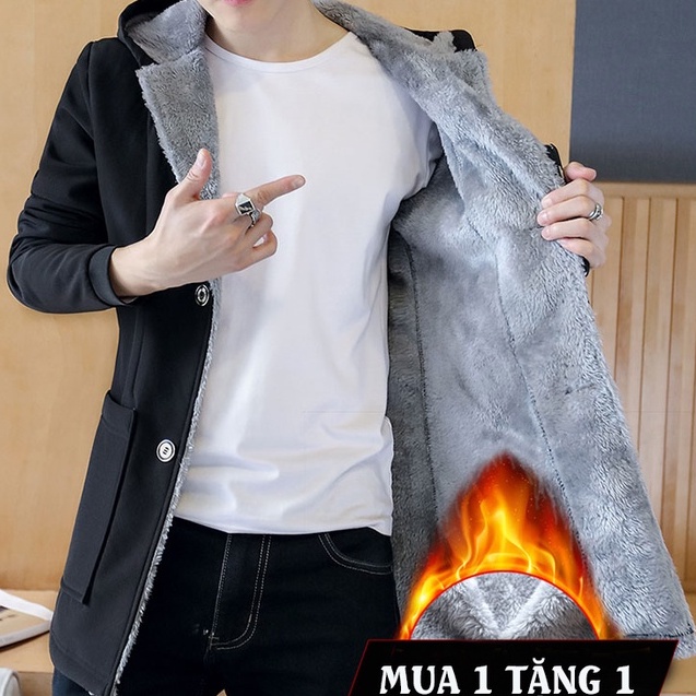 Áo Khoác Dáng Mangto Có Lót Lông Bên Trong Dành Cho Nam - Đơn Giản & Lịch Lãm, Dày Dặn Và Ấm