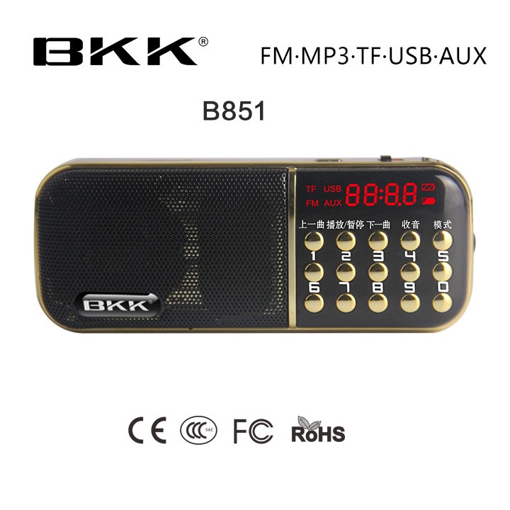 Loa nghe nhạc đa năng BKK B851 hỗ trợ 2 khe thẻ nhớ