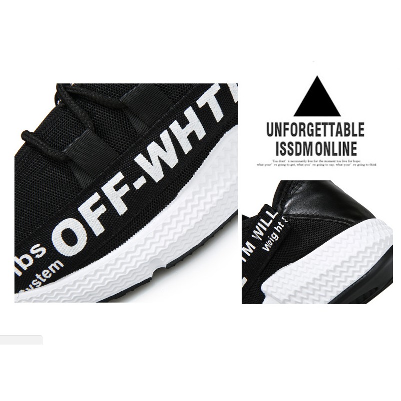 GIÀY SNEAKER NAM OFF-WHITE ruy băng tăng chiều cao hot 2018 mã -G06