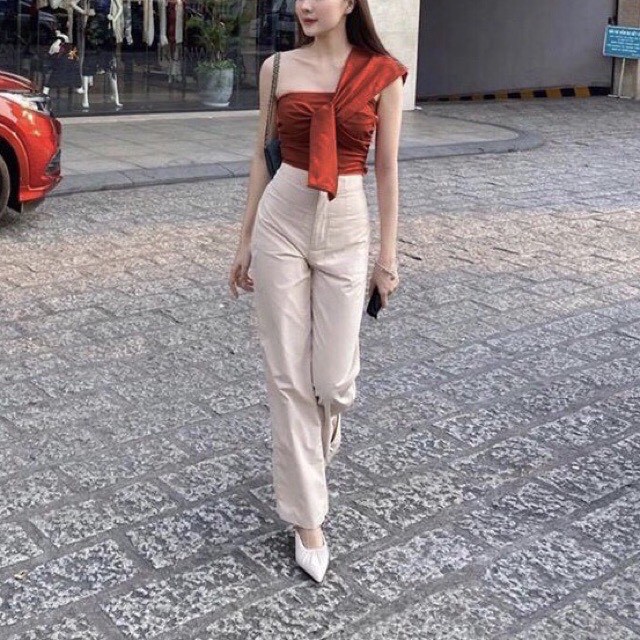 Áo Nơ Lệch Vai  Xinh Xắn Sexy  Áo Kiểu Cực Xinh