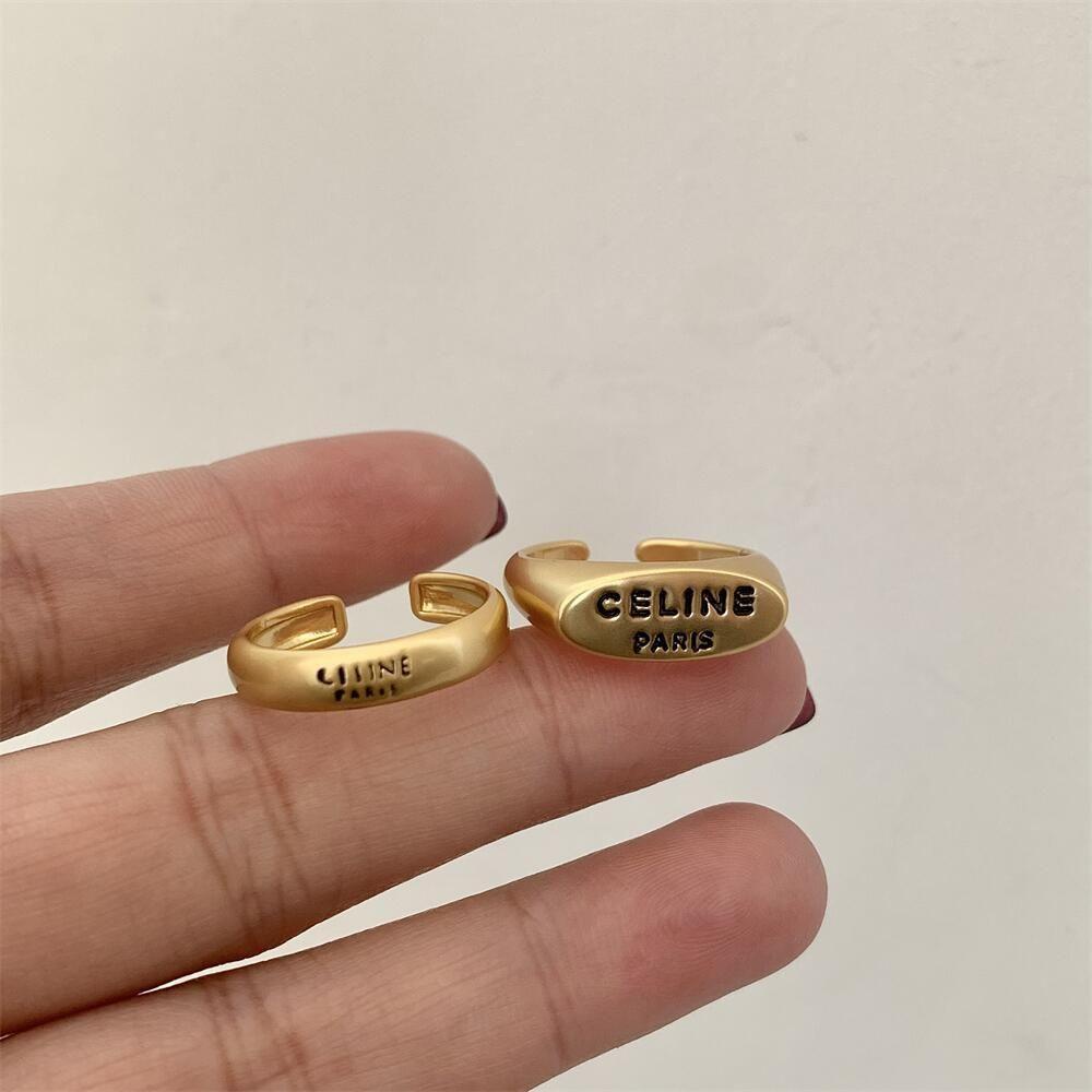 Nhẫn Đồng Khắc Chữ Phong Cách Hàn Quốc Đơn Giản Cho Nữ