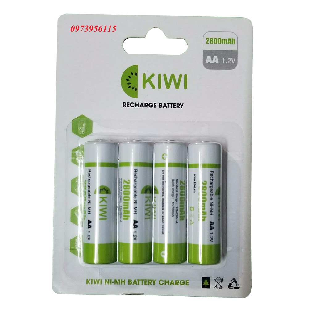 Bộ dock sạc , pin AA 1.2V Ultra Alkaline- KiWi hàng chính hãng