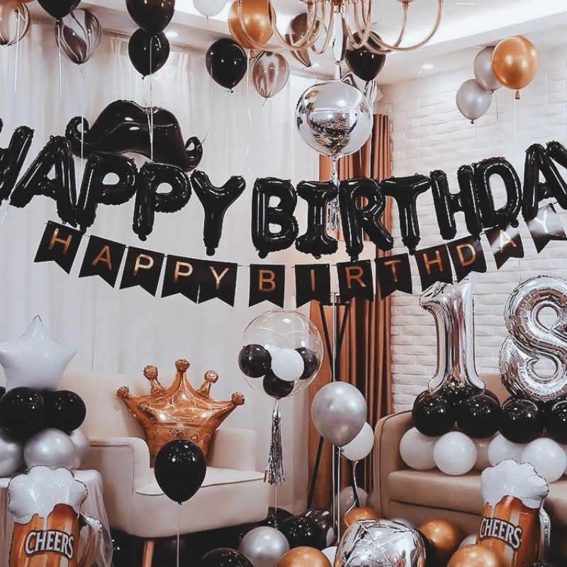 Bong Bóng Chữ Happy Birthday Trang Trí Tiệc Sinh Nhật