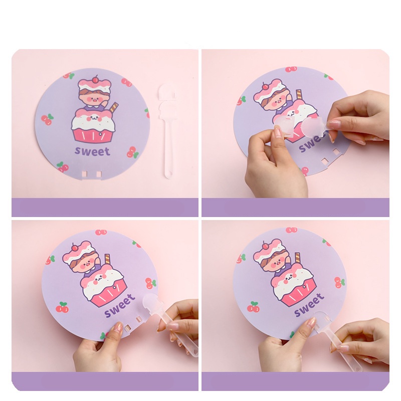 Quạt Cầm Tay Nhựa PP Chú Gấu Big Brown Bear