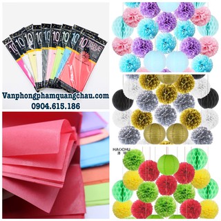 Giấy làm hoa cầu - Tissue paper (Số lượng 10 tờ - 1 màu) - Đọc kỹ mô tả sản phẩm