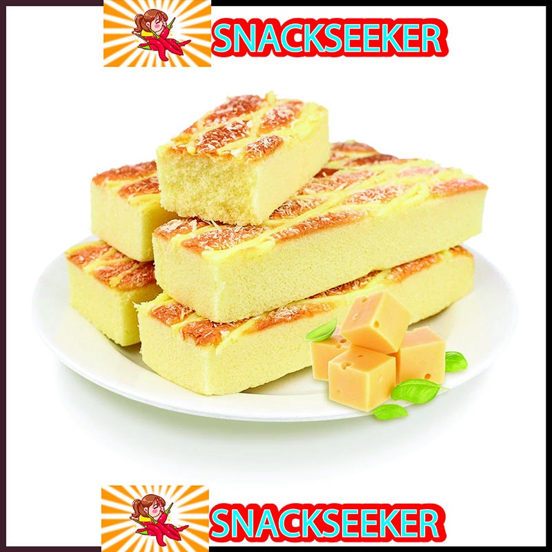 ( HÀNG SẴN ) Bánh Bông Lan Phomai Phủ Dừa - Snackseeker - Đồ ăn vặt Trung Quốc - Bánh bông lan phô mai