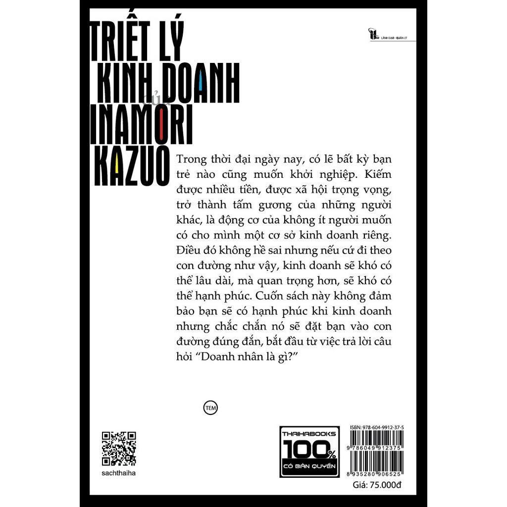 Sách Triết Lý Kinh Doanh Inamori Kazuo