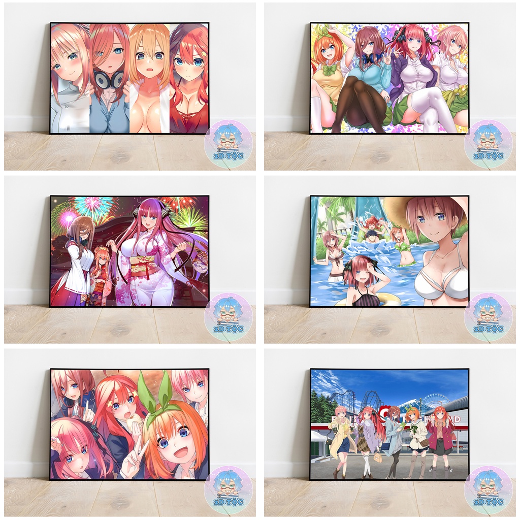 TRANH POSTER A3 NAKANO MIKU (11) ANIME MANGA NHÀ CÓ 5 NÀNG DÂU 5-TOUBUN NO HANAYOME GOTOUBUN NO HANAYOME - 2D TỘC SHOP