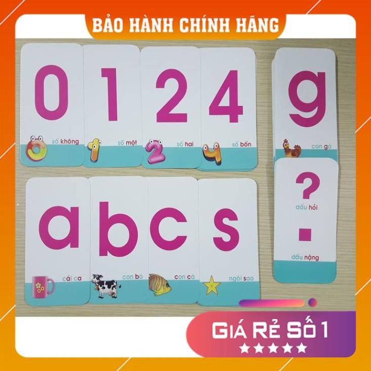 Bộ thẻ học thông minh 12 chủ đề ( 270 THẺ) cho bé loại to tặng kèm bộ chữ cái và số