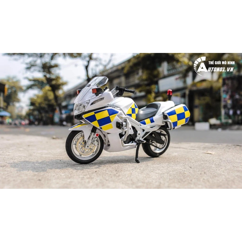 MÔ HÌNH BMW R 1200RT POLICE 1:12 HUAYI ALLOY 7656B