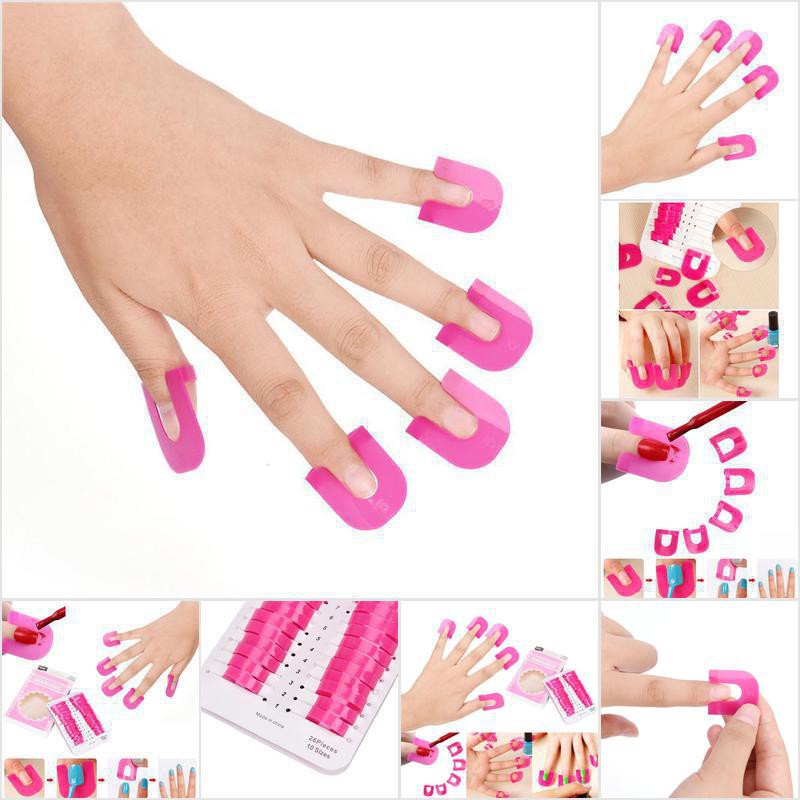 Set 26 Vỏ Bọc Bảo Vệ Móng Tay Nghệ Thuật