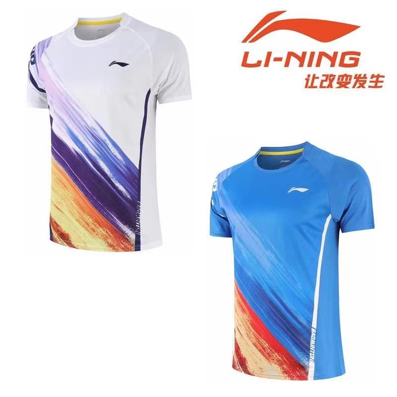 Li Ning 'S Áo Thun Thể Thao Cầu Lông Ngắn Tay Thoáng Khí Nhanh Khô Cho Nam Và Nữ