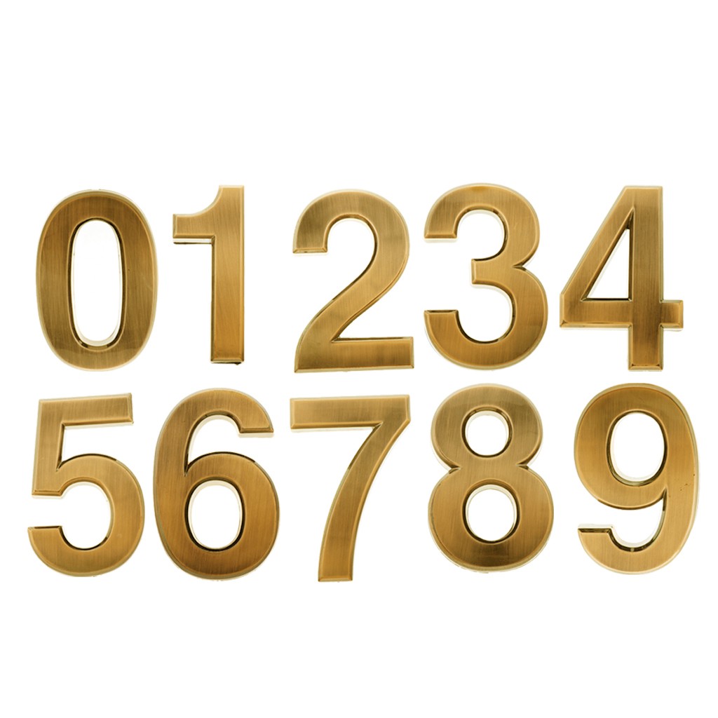 Sticker Chữ Số Dán Cửa Phòng Khách Sạn 0-9