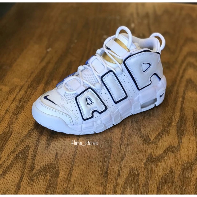 Giày sneaker uptempo trắng tím - có sẵn