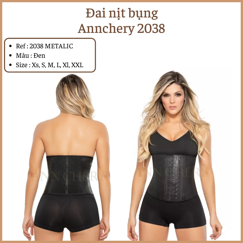 Đai nịt bụng Annchery 2038 🔥 HÀNG LOẠI 1 🔥 đai nịt bụng giúp thu gọn vùng bụng, tạo độ cong cho eo