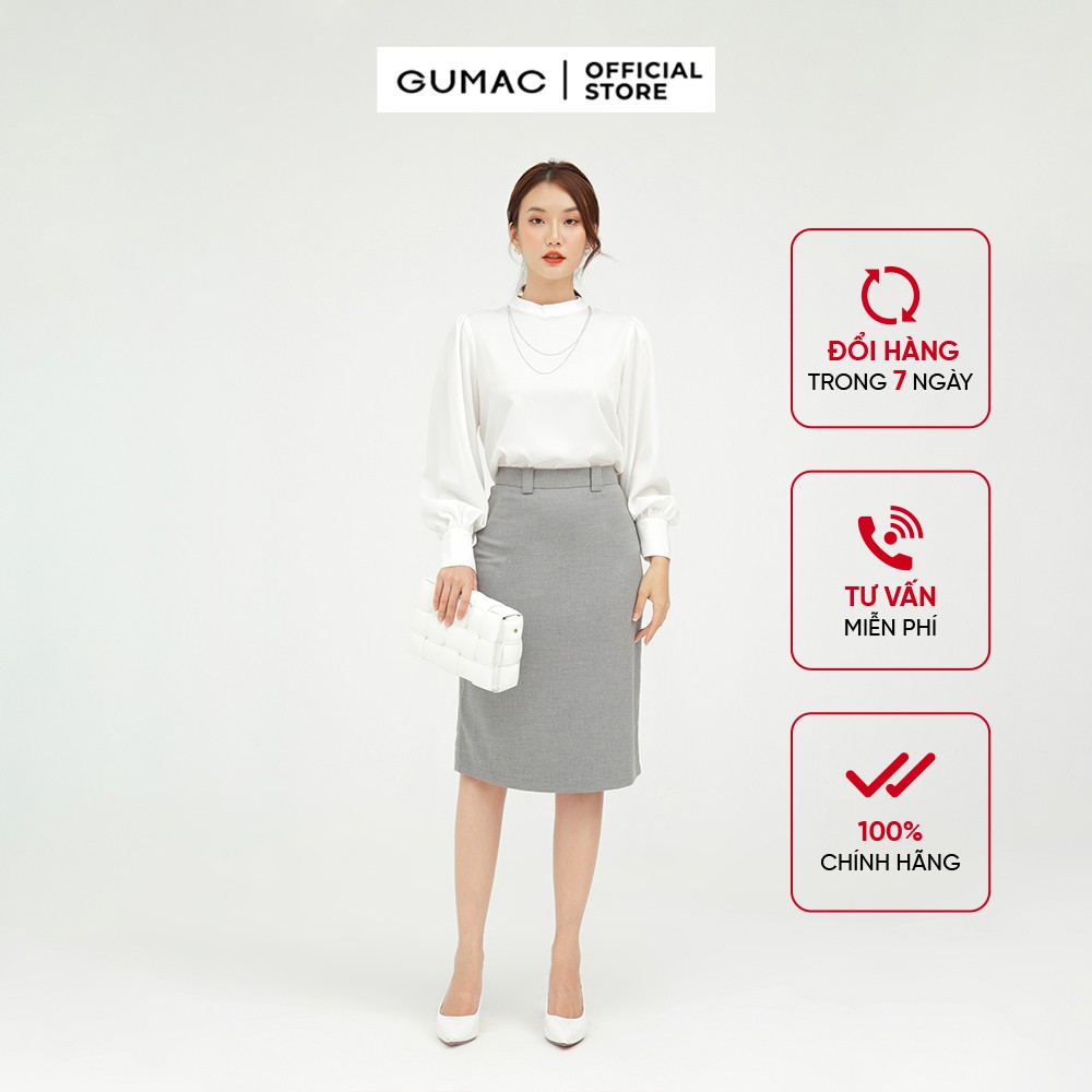 [Mã WABR2711 giảm 10% đơn 250K] Chân váy nữ suông cơ bản GUMAC công sở thanh lịch VB5127
