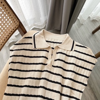 VÁY KẺ CỔ POLO BE
