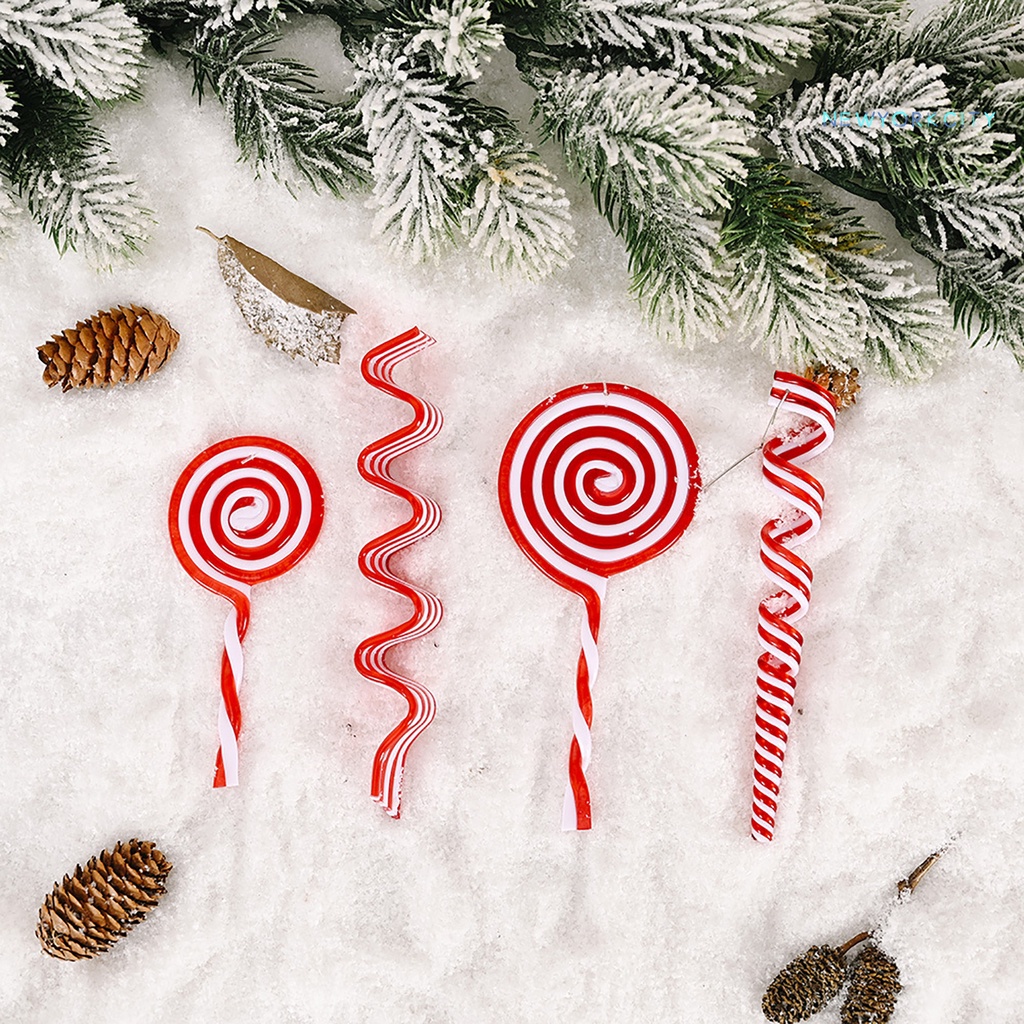 Cây Kẹo Mút Bằng Nhựa Dùng Trang Trí Giáng Sinh