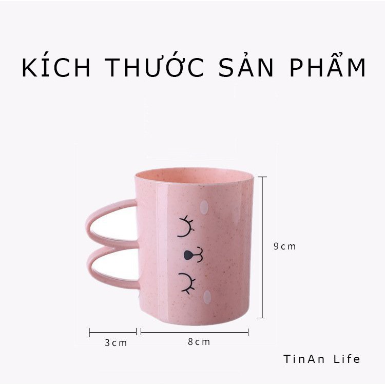 Ly Nhựa, Cốc Nhựa Quai Kép, Dùng Đánh Răng Và Uống Nước Siêu Cưng Cho Cặp Đôi