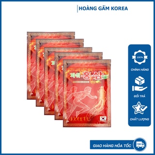 Combo 5 Túi Cao Dán Sâm giảm đau Đỏ Power Hàn Quốc cao cấp 20 miếng