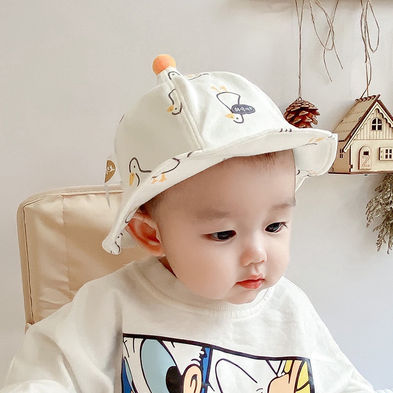 Nón Tai Bèo Vải Cotton Mỏng Thời Trang Xuân Thu Dễ Thương Cho Bé Sơ Sinh