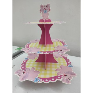Kệ giấy đựng bánh Cupcake 3 tầng