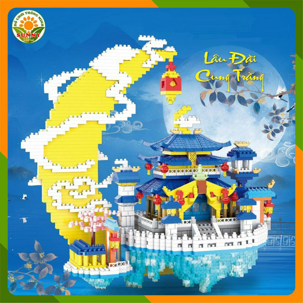 Mô hình lắp ghép 3D Công trình kiến trúc Lâu đài - Lâu đài chị Hằng - Hai size khác nhau - 4000-:- 8000pcs - Sunny