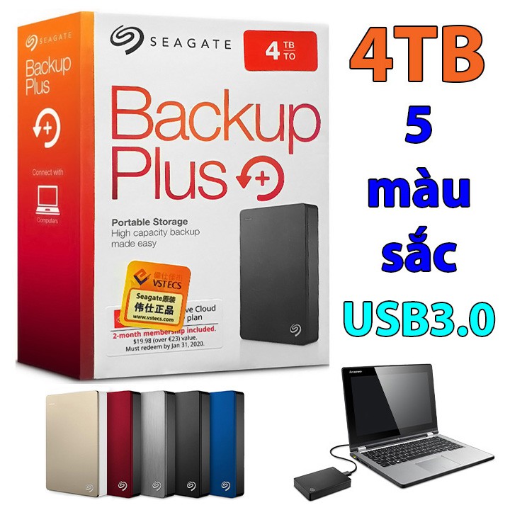 [Mã ELMS05 giảm 5% đơn 300k]Ổ cứng di động Backup Plus 4TB USB3.0-bảo hành 3 năm SD42