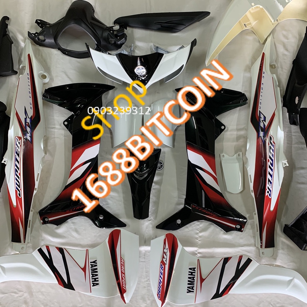 Bộ dàn áo xe JUPITER MX màu TRẮNG ( Tặng Kèm Tem ) /nhựa trắng nguyên sinh ABS loại 1