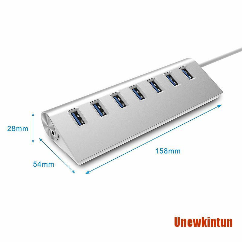 UNewkin USB 3.0 Hub Powered 7 Port Data Hub SuperSpeed Adapter for Windows Mac PC