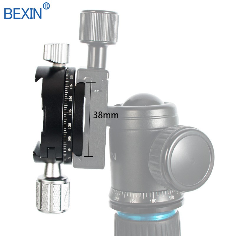 BEXIN QJ07 Quick Release Clamp Camera Mount Clip Tripod Plate Adapter 360 Rotate Panoramic Clamp For DSLR Camera