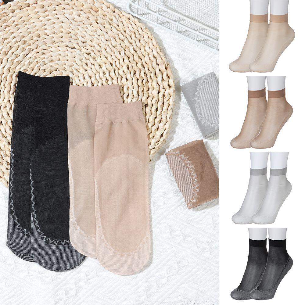 10 Đôi Tất Chân Siêu Mỏng Chống Trượt Cho Nữ