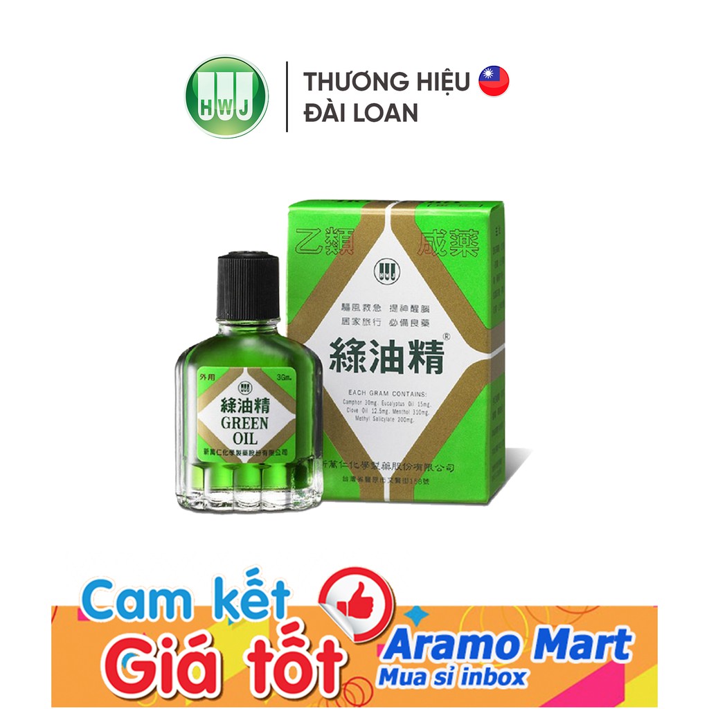 [Date mới] Dầu gió xanh Đài Loan Green Oil Chính Hiệu ＊AramoMart＊